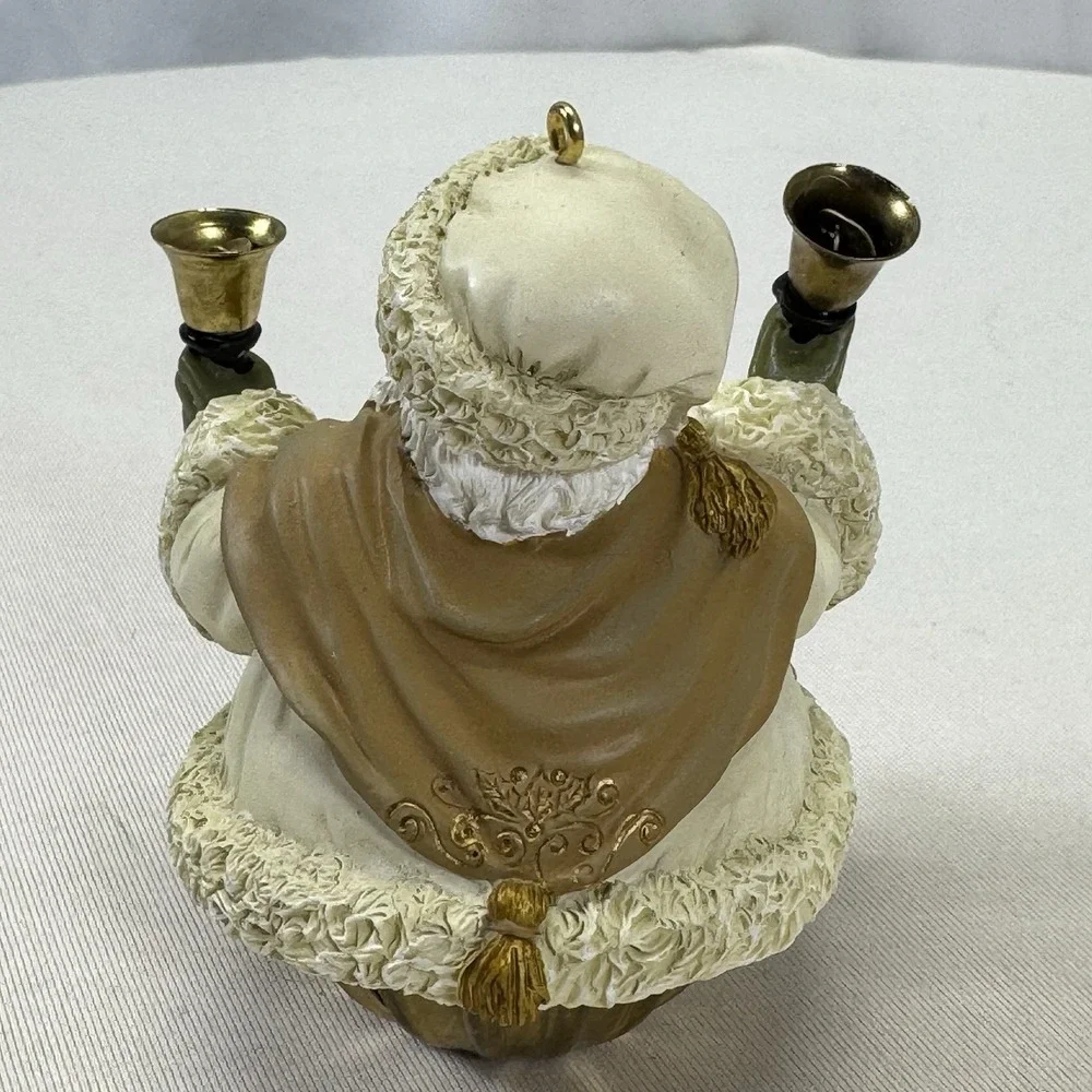 Vintage Hallmark Santa‎ gold Bell 2004 ornament Xmas holiday tree home decor